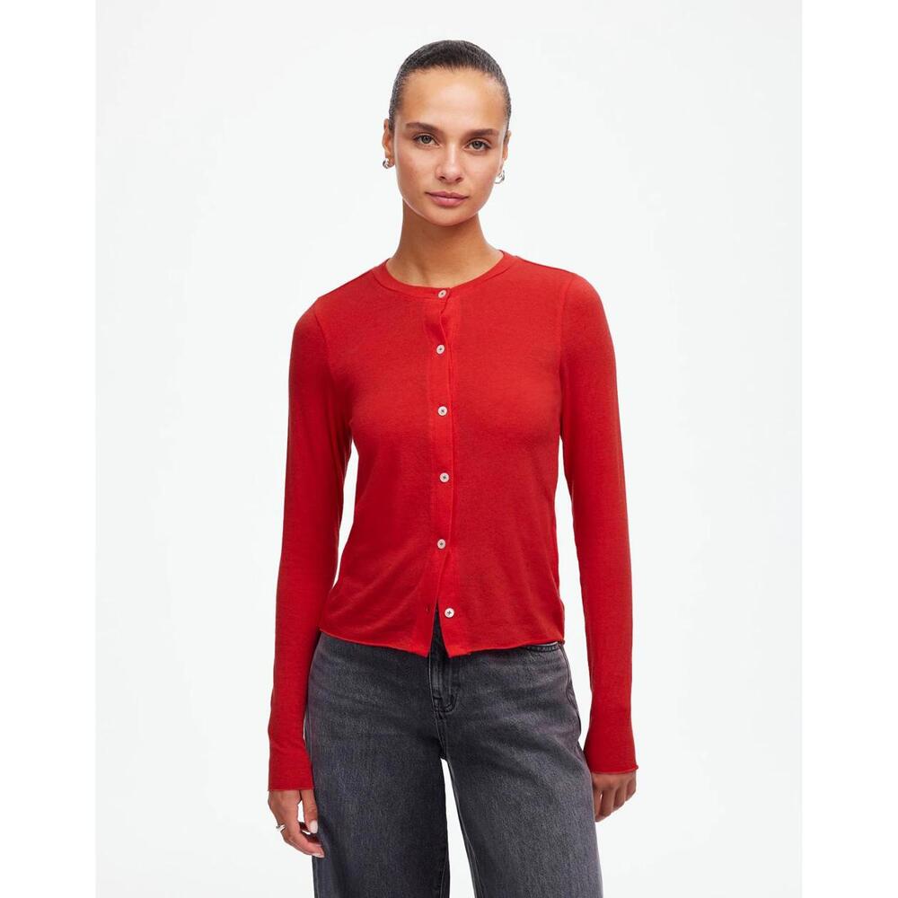 Madewell Red Women's Cardigan Sweater